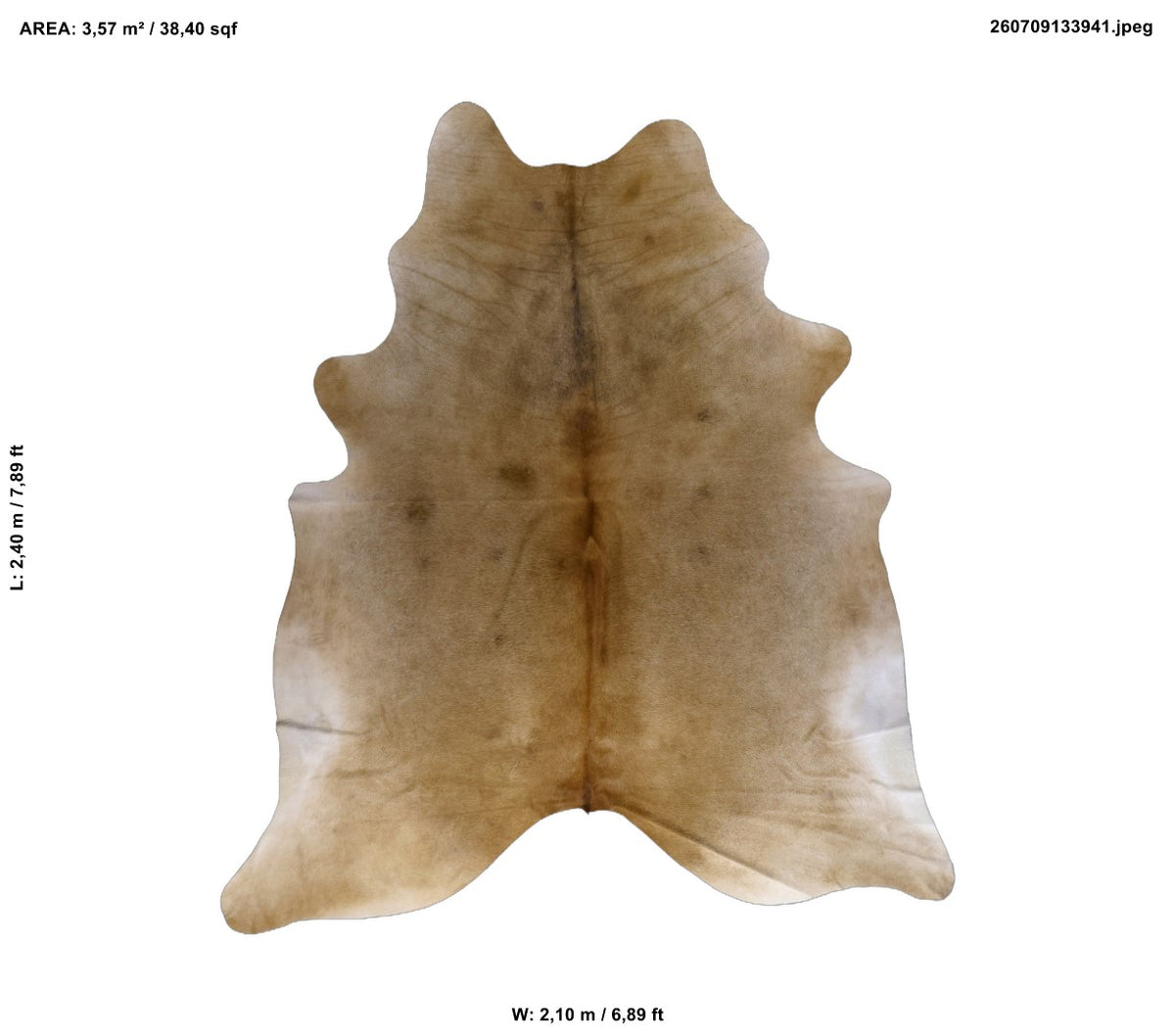 Beige 7,89"L x 6,89" W