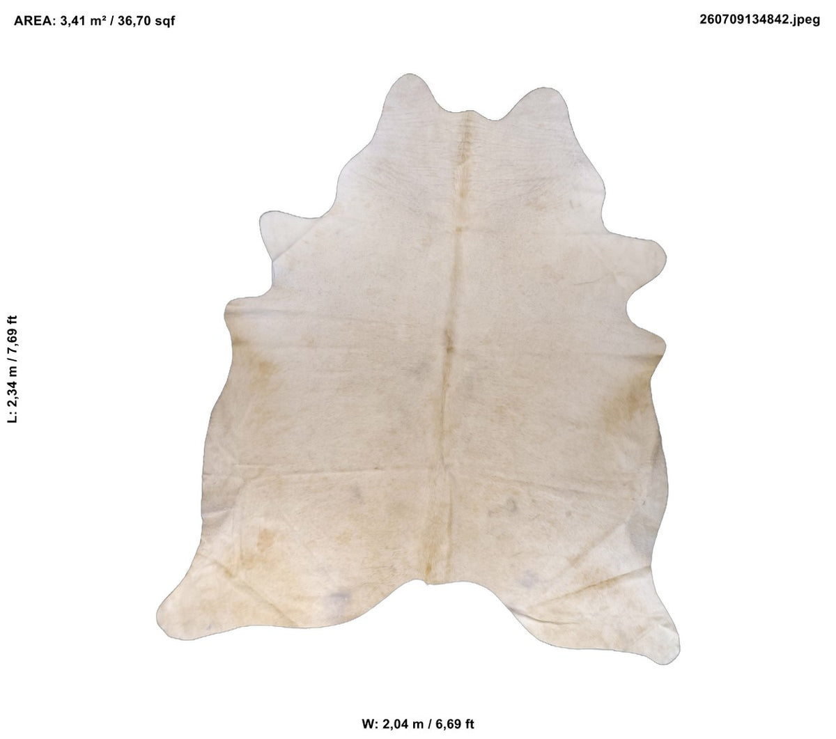 Beige 7,69" L x 6,69" W